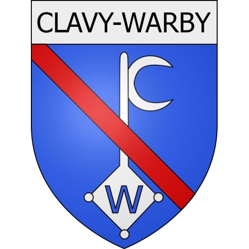 clavy-warby 08 ville Stickers blason autocollant adhésif