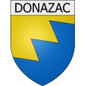 Donazac 11 ville Stickers blason autocollant adhésif