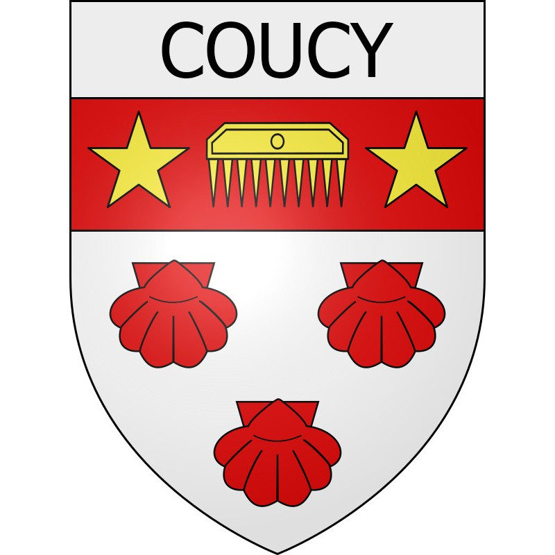 coucy 08 ville Stickers blason autocollant adhésif