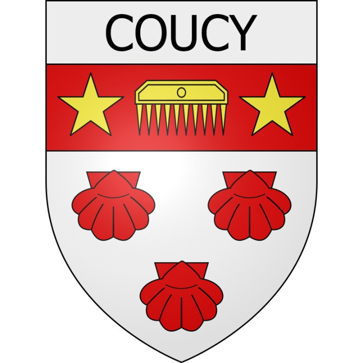 coucy 08 ville Stickers blason autocollant adhésif