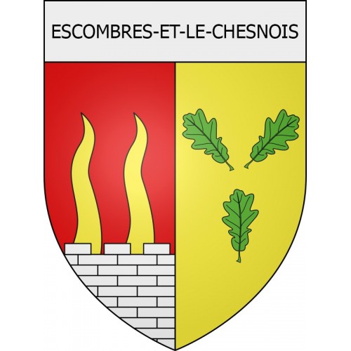 escombres-et-le-chesnois 08 ville Stickers blason autocollant adhésif