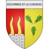 escombres-et-le-chesnois 08 ville Stickers blason autocollant adhésif