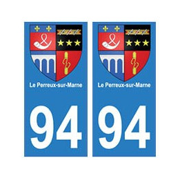 94 Le-Perreux-sur-Marne blason autocollant sticker plaque immatriculation ville