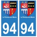 94 Le-Perreux-sur-Marne blason autocollant sticker plaque immatriculation ville