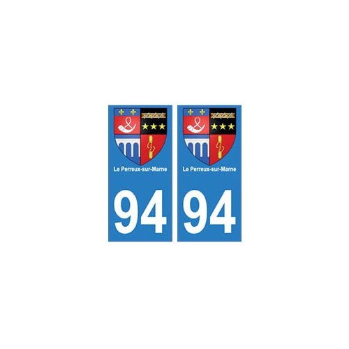 94 Le-Perreux-sur-Marne blason autocollant sticker plaque immatriculation ville