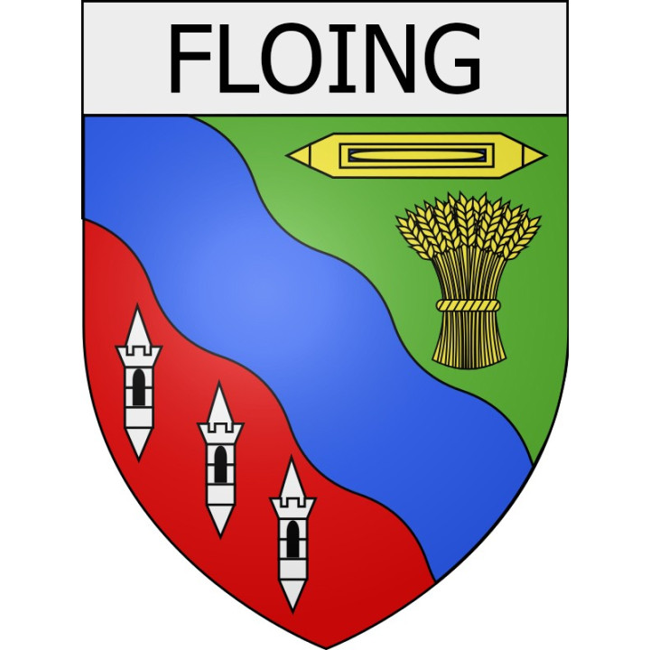 floing 08 ville Stickers blason autocollant adhésif