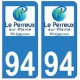 94 Le-Perreux-sur-Marne logo autocollant sticker plaque immatriculation ville