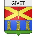 Givet Sticker wappen, gelsenkirchen, augsburg, klebender aufkleber