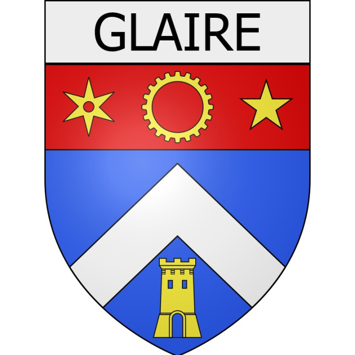 glaire 08 ville Stickers blason autocollant adhésif