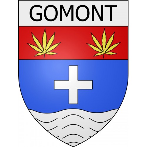 gomont 08 ville Stickers blason autocollant adhésif
