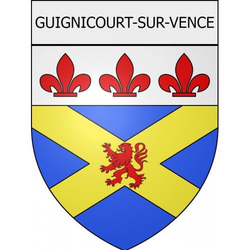 guignicourt-sur-vence 08 ville Stickers blason autocollant adhésif