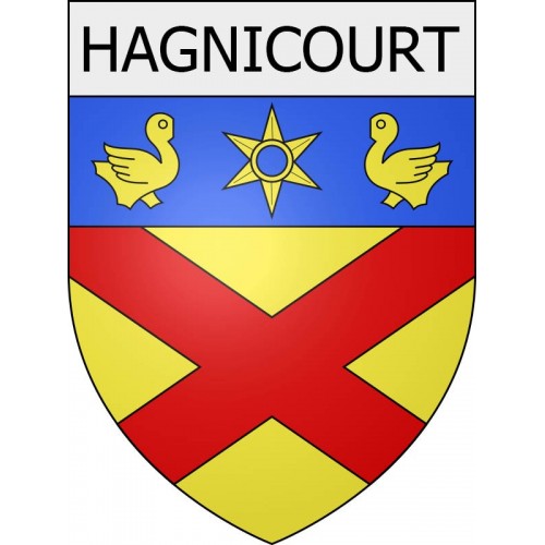 hagnicourt 08 ville Stickers blason autocollant adhésif