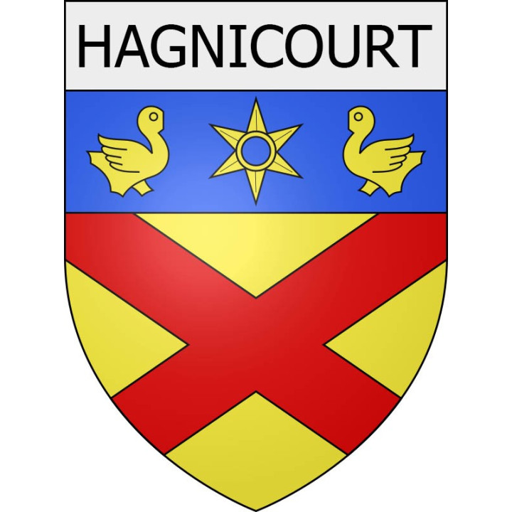 hagnicourt 08 ville Stickers blason autocollant adhésif