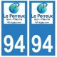 94 Le-Perreux-sur-Marne logo autocollant sticker plaque immatriculation ville