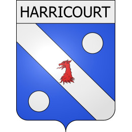 harricourt 08 ville Stickers blason autocollant adhésif
