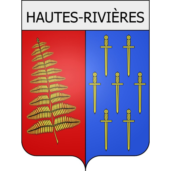 hautes-rivières 08 ville Stickers blason autocollant adhésif