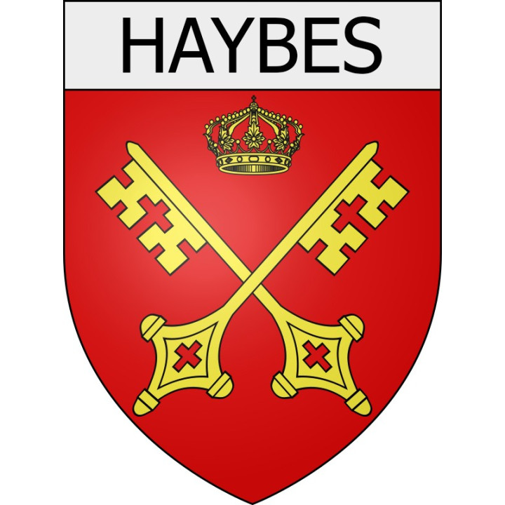 haybes 08 ville Stickers blason autocollant adhésif