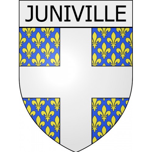 juniville 08 ville Stickers blason autocollant adhésif