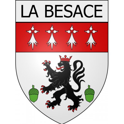 la-besace 08 ville Stickers blason autocollant adhésif