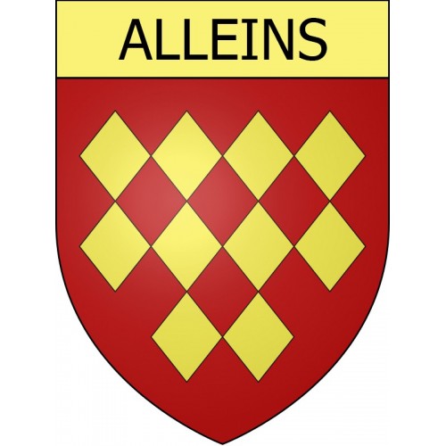 Pegatinas escudo de armas de Alleins adhesivo de la etiqueta engomada