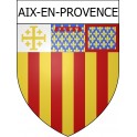Pegatinas escudo de armas de Aix-en-Provence adhesivo de la etiqueta engomada