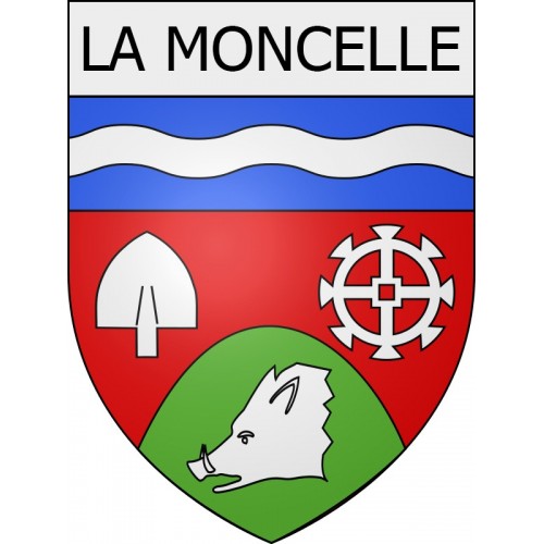 la-moncelle 08 ville Stickers blason autocollant adhésif