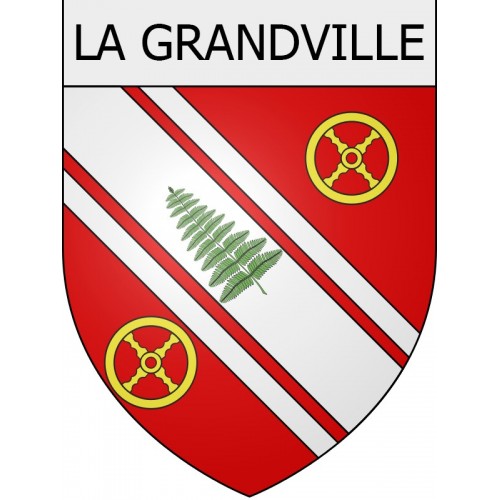 Pegatinas escudo de armas de La Grandville adhesivo de la etiqueta engomada