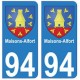 94 Maisons-Alfort blason autocollant sticker plaque immatriculation ville