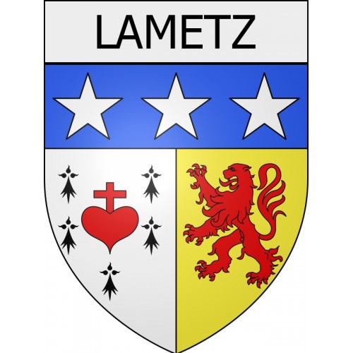 lametz 08 ville Stickers blason autocollant adhésif