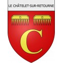 le-châtelet-sur-retourne 08 ville Stickers blason autocollant adhésif