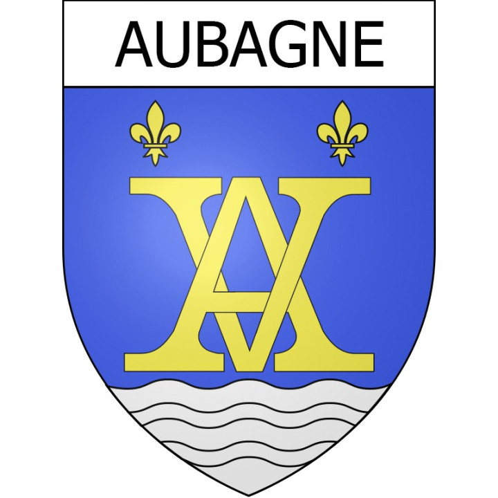 Pegatinas escudo de armas de Allauch adhesivo de la etiqueta engomada