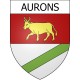 Aurons 13 ville Stickers blason autocollant adhésif