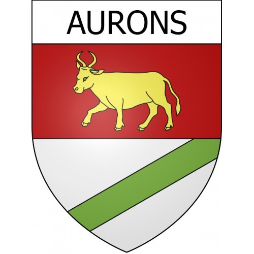 Aurons 13 ville Stickers blason autocollant adhésif
