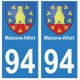 94 Maisons-Alfort wappen aufkleber sticker plakette ez stadt