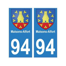 94 Maisons-Alfort blason autocollant sticker plaque immatriculation ville