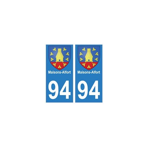 94 Maisons-Alfort blason autocollant sticker plaque immatriculation ville