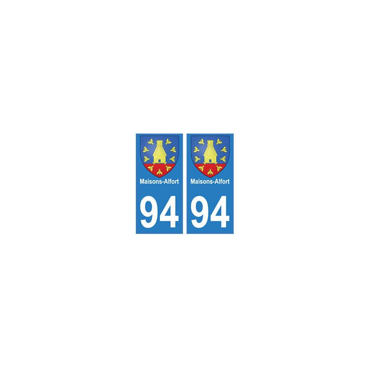 94 Maisons-Alfort blason autocollant sticker plaque immatriculation ville