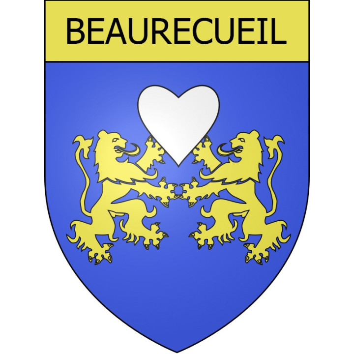 Pegatinas escudo de armas de Beaurecueil adhesivo de la etiqueta engomada