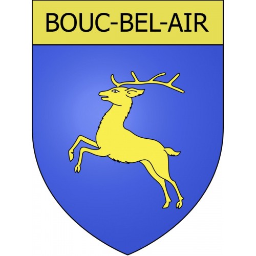 Pegatinas escudo de armas de Bouc-Bel-Air adhesivo de la etiqueta engomada