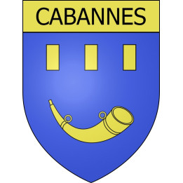 Pegatinas escudo de armas de Cabannes adhesivo de la etiqueta engomada