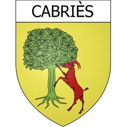 Pegatinas escudo de armas de Cabriès adhesivo de la etiqueta engomada
