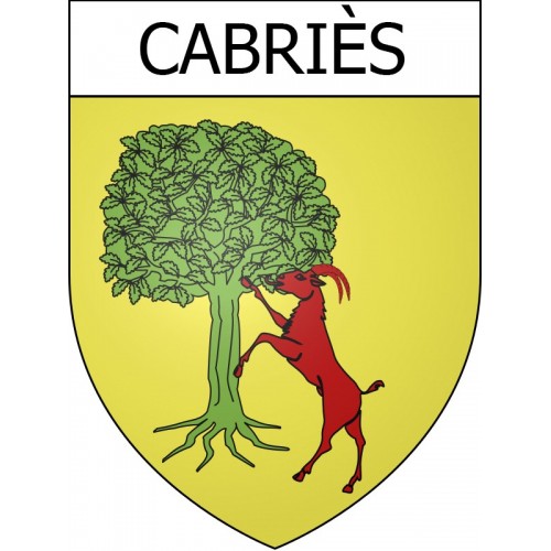 Pegatinas escudo de armas de Cabriès adhesivo de la etiqueta engomada