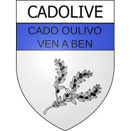 Pegatinas escudo de armas de Cadolive adhesivo de la etiqueta engomada