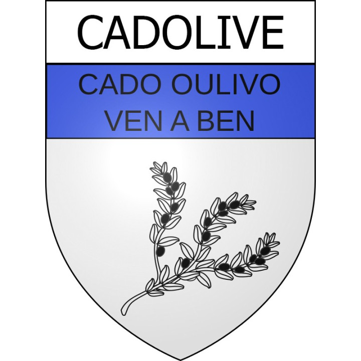 Pegatinas escudo de armas de Cadolive adhesivo de la etiqueta engomada