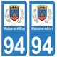94 Maisons-Alfort logo autocollant sticker plaque immatriculation ville