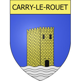 Pegatinas escudo de armas de Carry-le-Rouet adhesivo de la etiqueta engomada