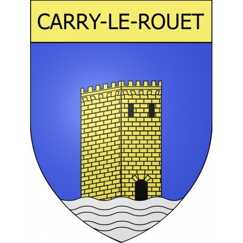 Pegatinas escudo de armas de Carry-le-Rouet adhesivo de la etiqueta engomada