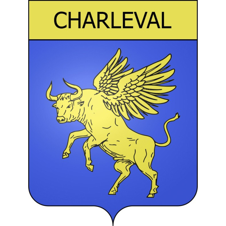 Charleval 13 ville Stickers blason autocollant adhésif