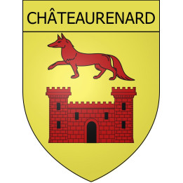 Pegatinas escudo de armas de Châteaurenard adhesivo de la etiqueta engomada