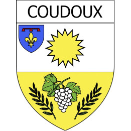 Stickers coat of arms Coudoux adhesive sticker